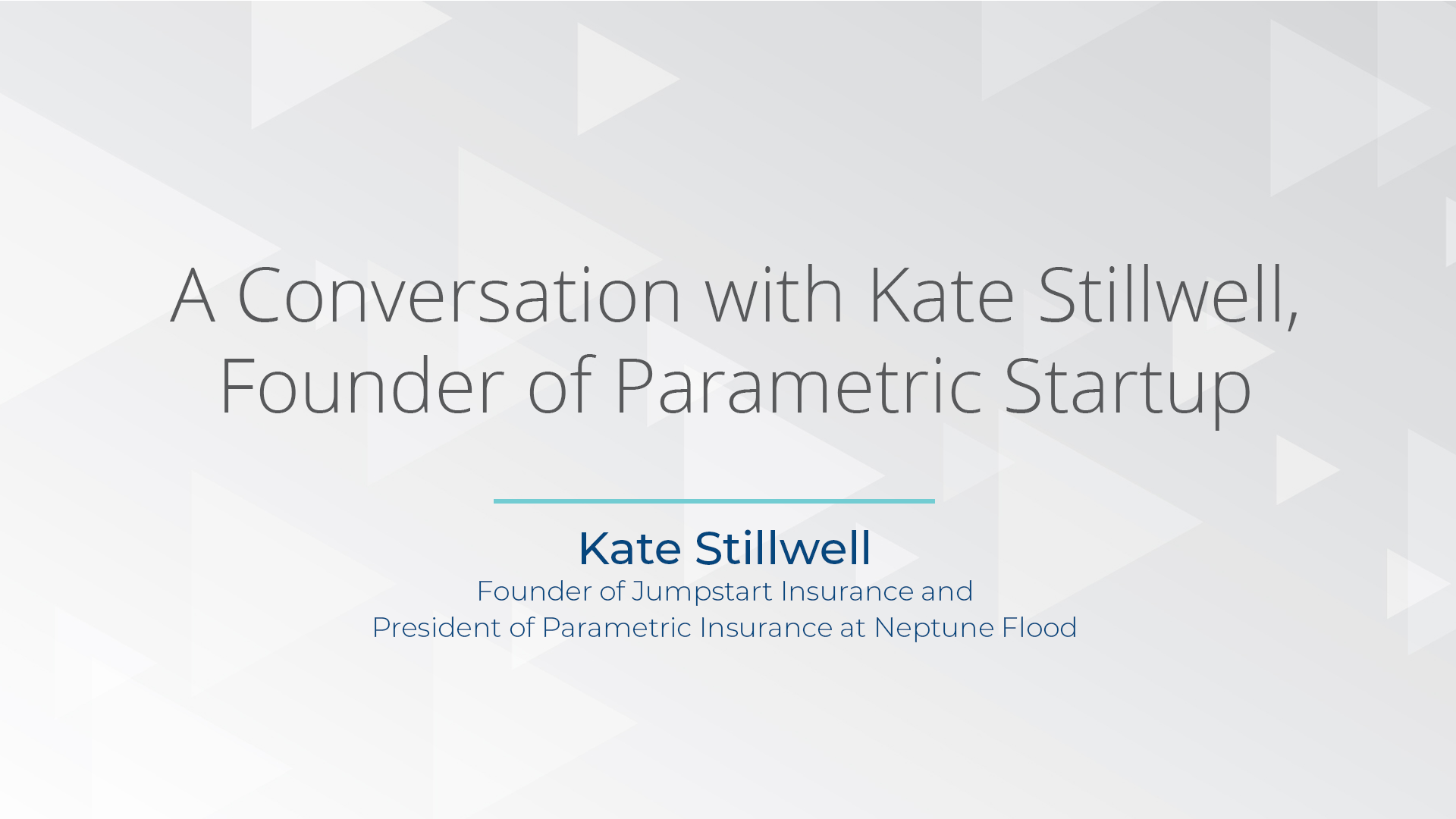 The Parametric Insurance Playbook
